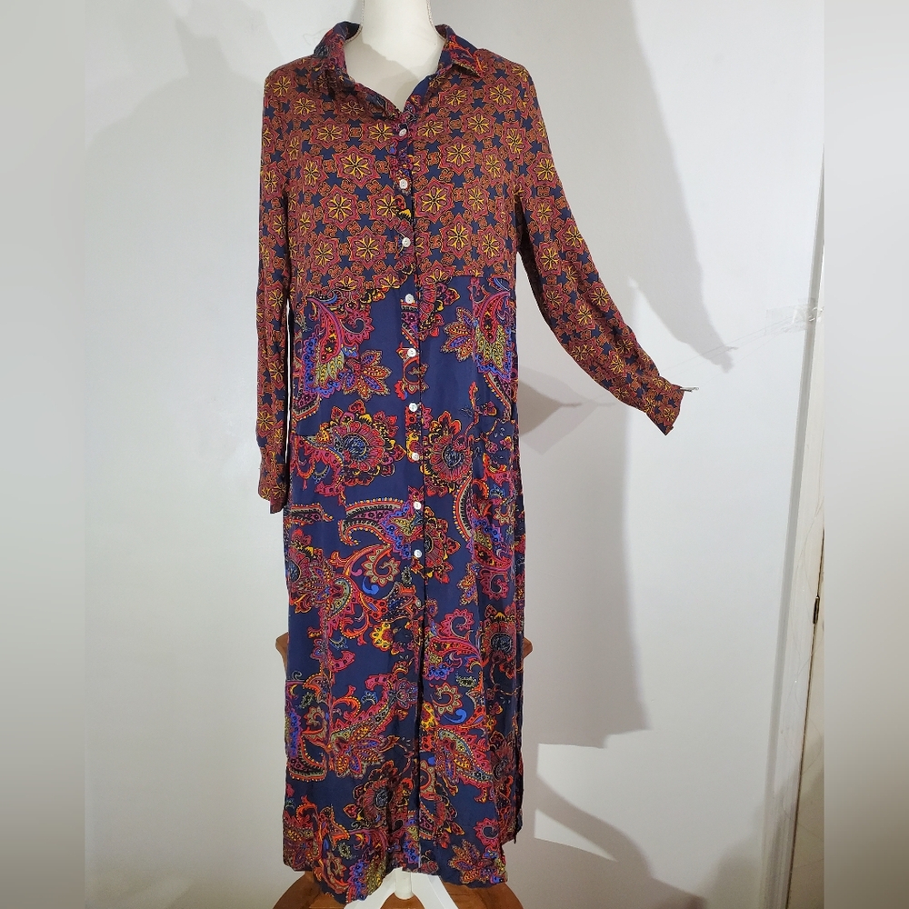 Floral Paisley Long Sleeve Dress